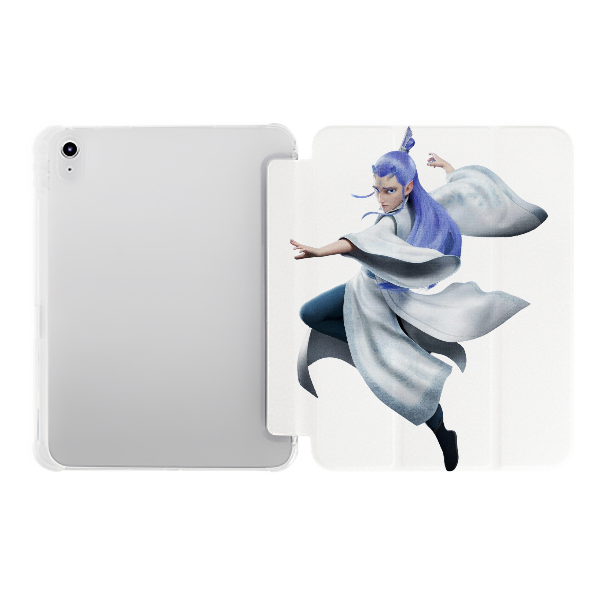 （画像用） Ne Zha 2 ナタ 魔童の大暴れ IPad ケース ペン収納付き 三つ折りスタンド PUレザー×シリコン 対応機種9.5/10.5/10.9インチ